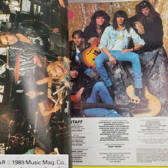 Metal Magazine Poster Calendar 1999 Vintage KISS Guns n Roses Motley Crue - Picture 5 of 10